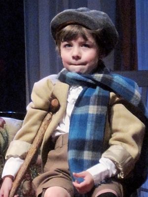 Sage Barber Murrell, 6, Parker City, plays the role of Tiny Tim @ BroadwayWorld Sage Barber Murrell, 6, Parker City, plays the role of Tiny Tim Photo