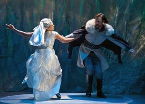 The Chorus (Corey Tazmania) and Pericles (Jon Barker) @ BroadwayWorld The Chorus (Corey Tazmania) and Pericles (Jon Barker) Photo