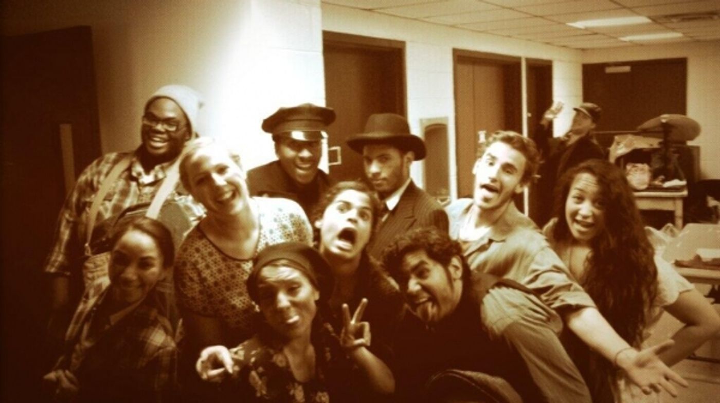 Photo Flash: Saturday Intermission Pics, Dec 7 - EVITA Tour Stacks a Game-Day Pyramid, KINKY BOOTS Celebrates GRAMMY Nom and More!  Image