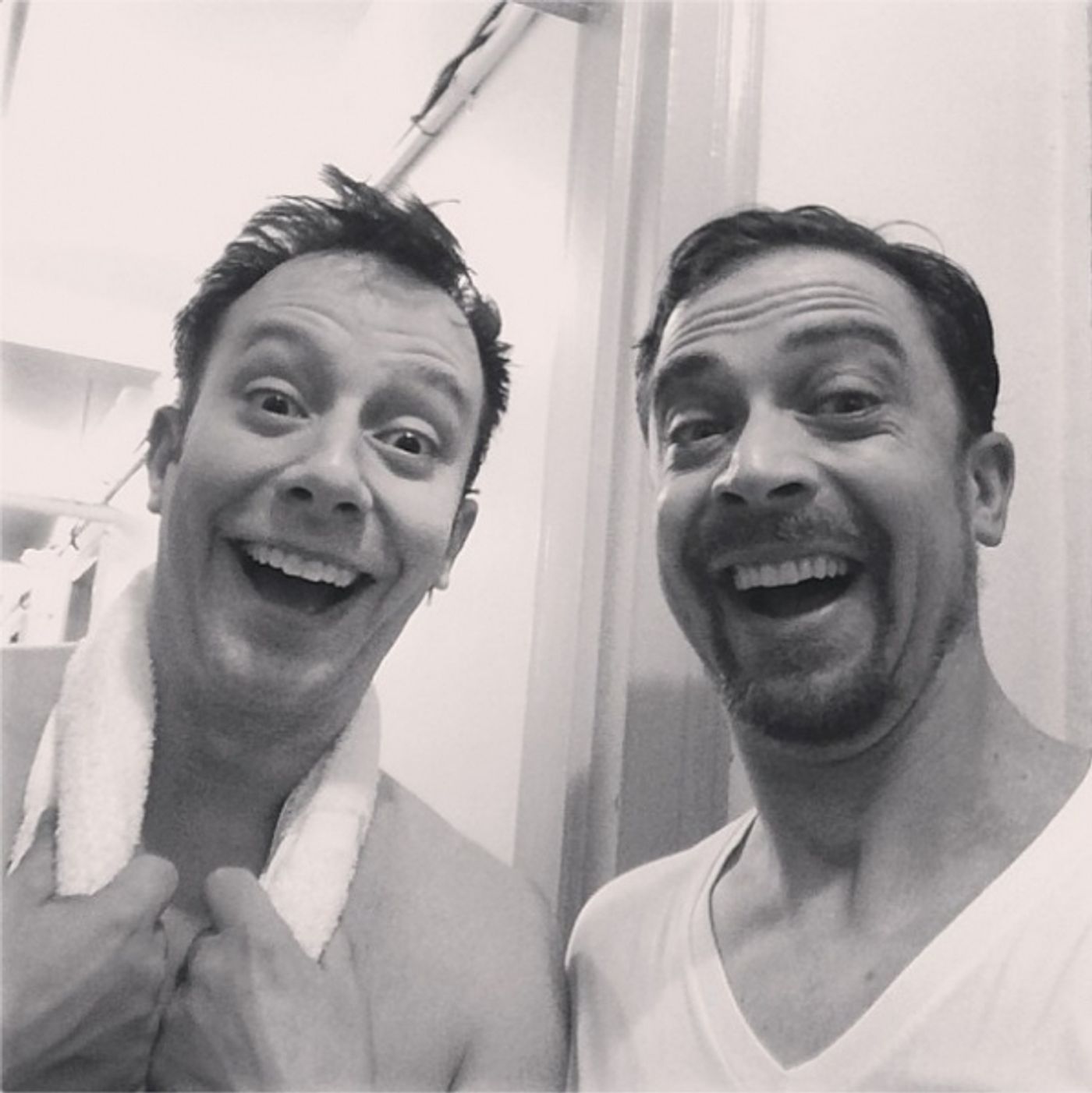 Photo Flash: Saturday Intermission Pics, Dec 7 - EVITA Tour Stacks a Game-Day Pyramid, KINKY BOOTS Celebrates GRAMMY Nom and More!  Image