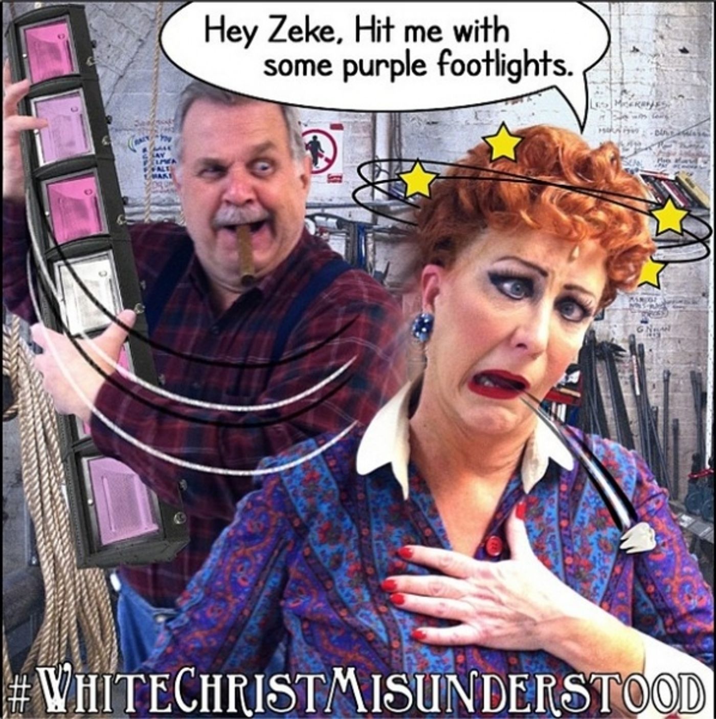 Photo Flash: Saturday Intermission Pics, Dec 7 - EVITA Tour Stacks a Game-Day Pyramid, KINKY BOOTS Celebrates GRAMMY Nom and More!  Image