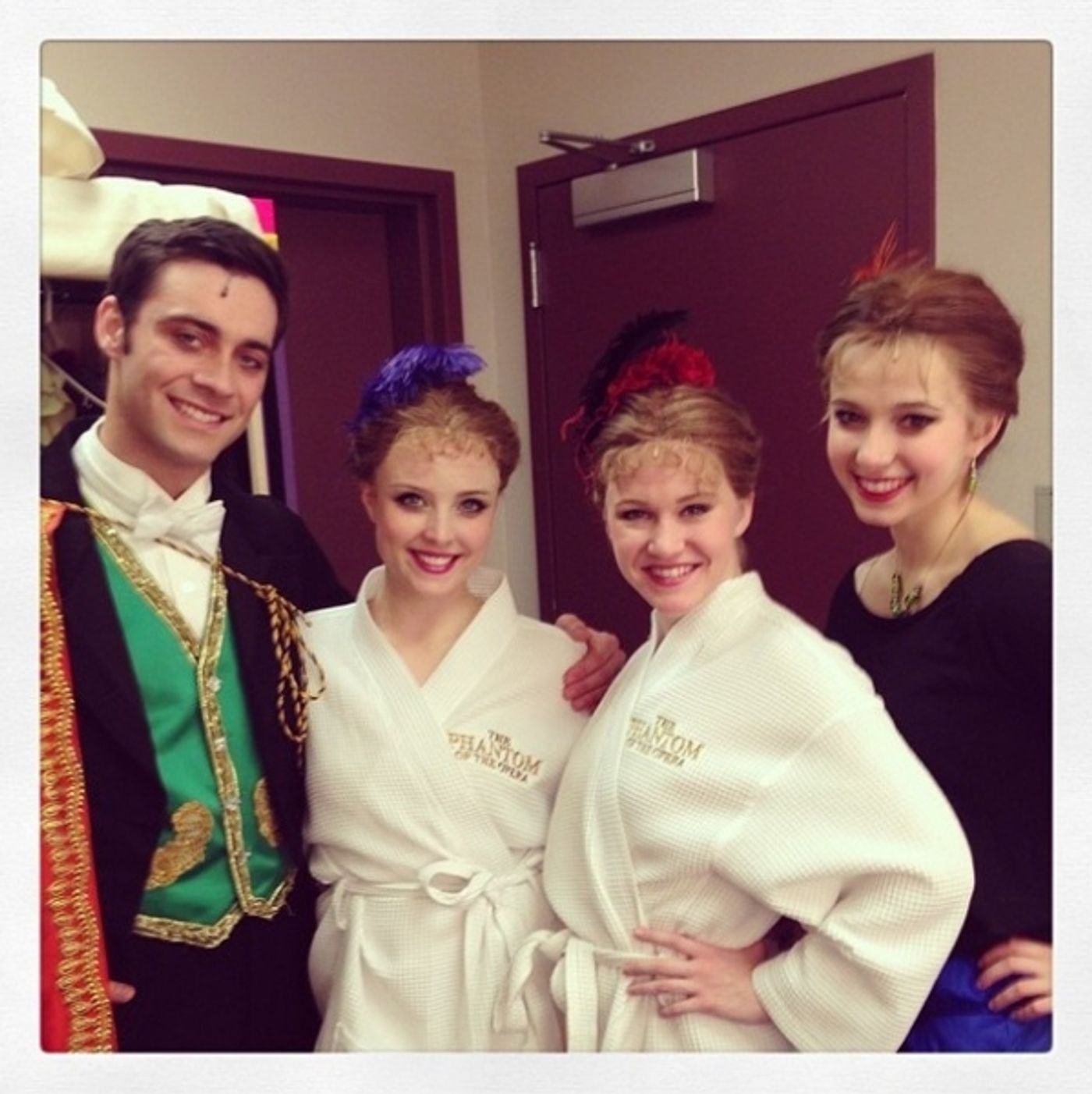 Photo Flash: Saturday Intermission Pics, Dec 7 - EVITA Tour Stacks a Game-Day Pyramid, KINKY BOOTS Celebrates GRAMMY Nom and More!  Image