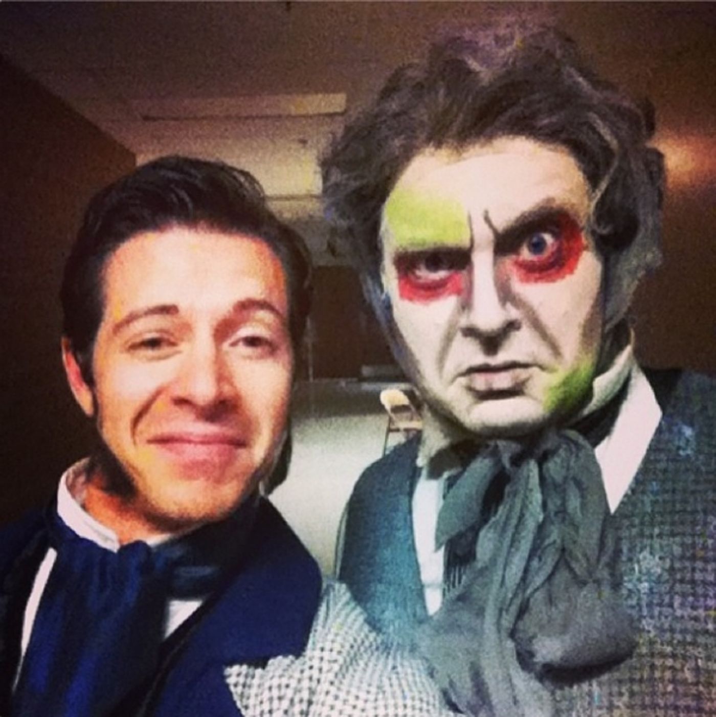 Photo Flash: Saturday Intermission Pics, Dec 7 - EVITA Tour Stacks a Game-Day Pyramid, KINKY BOOTS Celebrates GRAMMY Nom and More!  Image