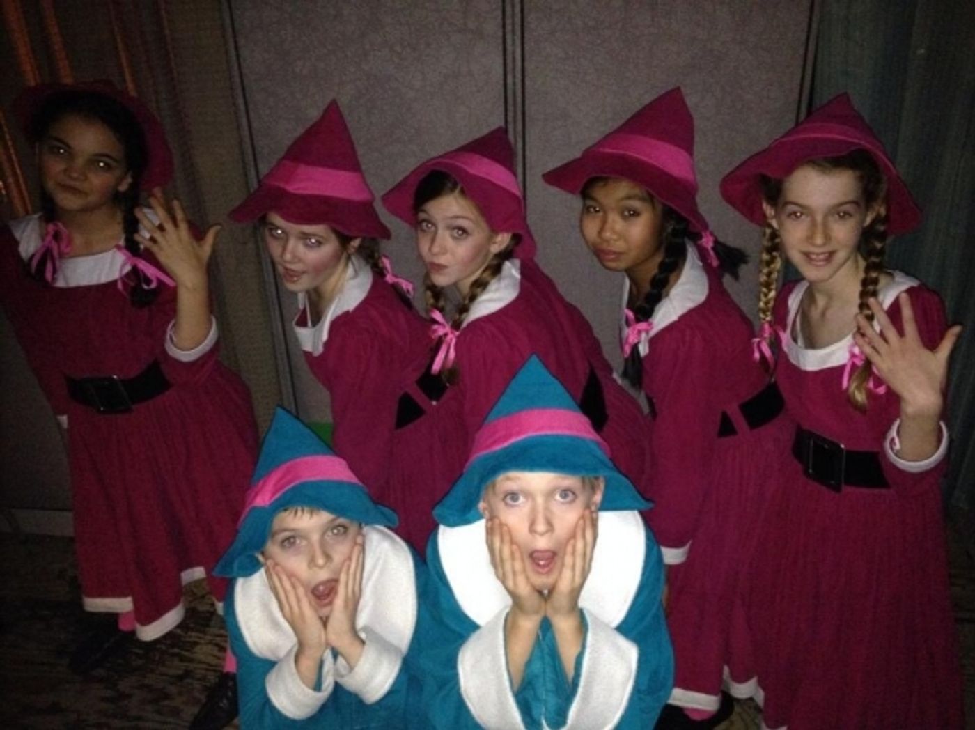 Photo Flash: Saturday Intermission Pics, Dec 7 - EVITA Tour Stacks a Game-Day Pyramid, KINKY BOOTS Celebrates GRAMMY Nom and More!  Image