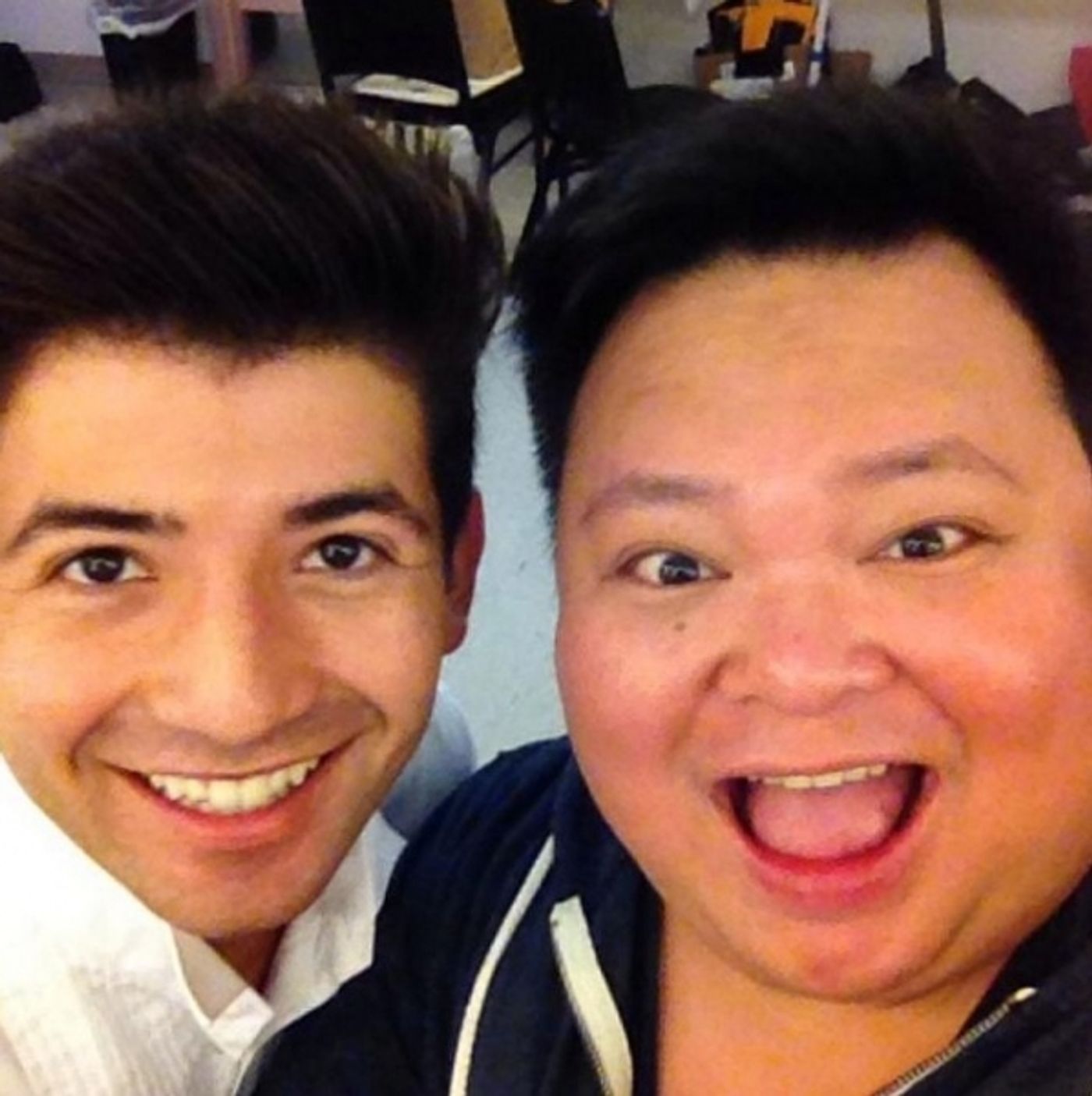 Photo Flash: Saturday Intermission Pics, Dec 7 - EVITA Tour Stacks a Game-Day Pyramid, KINKY BOOTS Celebrates GRAMMY Nom and More!  Image