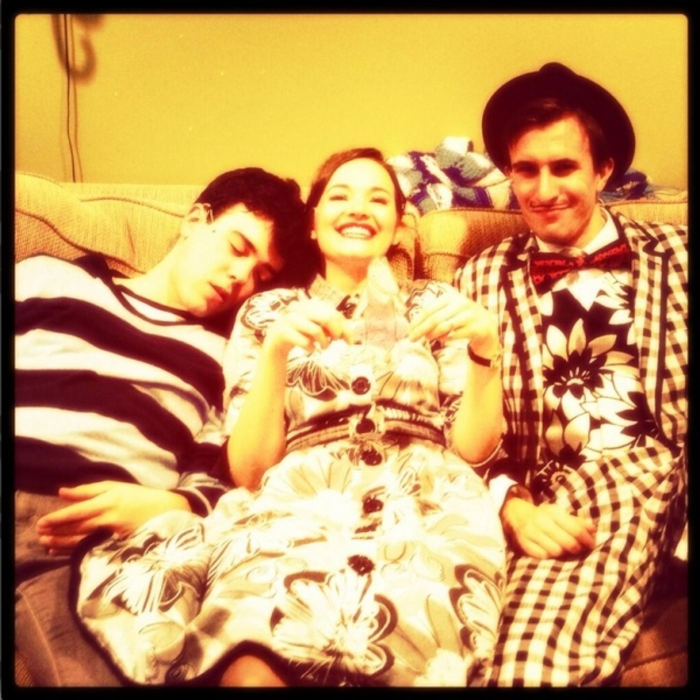 Photo Flash: Saturday Intermission Pics, Dec 7 - EVITA Tour Stacks a Game-Day Pyramid, KINKY BOOTS Celebrates GRAMMY Nom and More!  Image