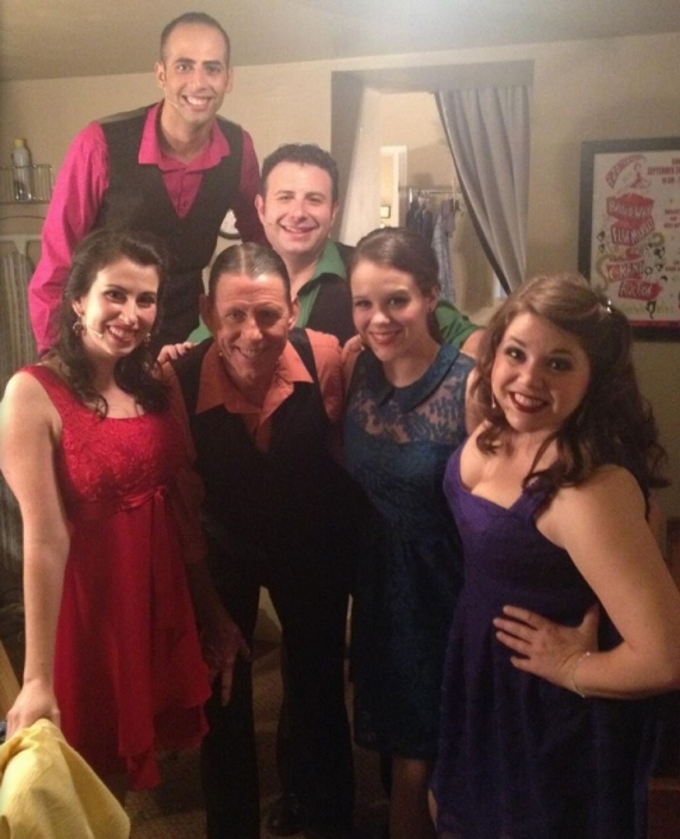 Photo Flash: Saturday Intermission Pics, Dec 7 - EVITA Tour Stacks a Game-Day Pyramid, KINKY BOOTS Celebrates GRAMMY Nom and More!  Image