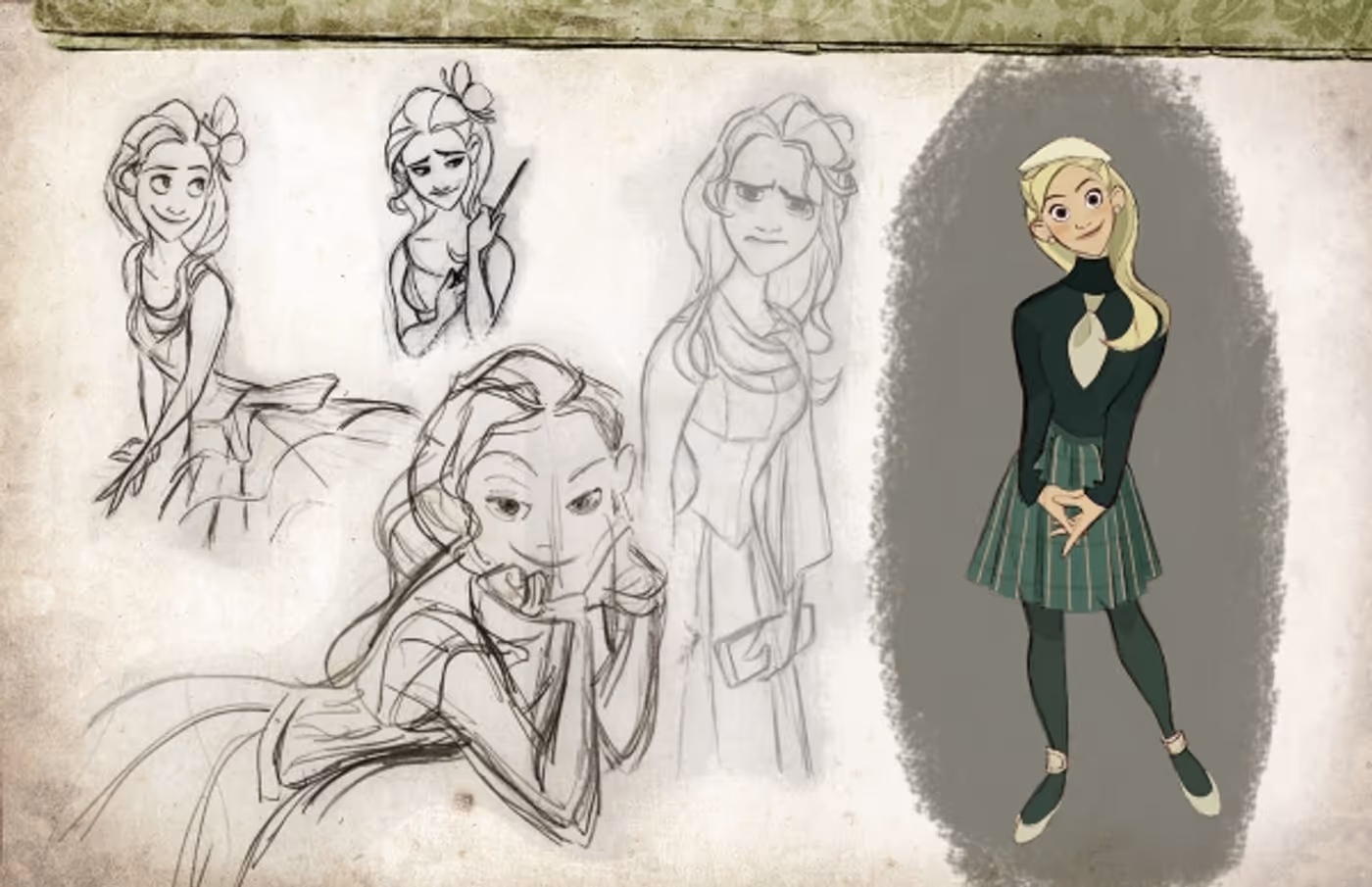 Photo Flash: WICKED As An Animated Film? Disney Artist Imagines Cartoon Elphaba, Glinda and More!  Image
