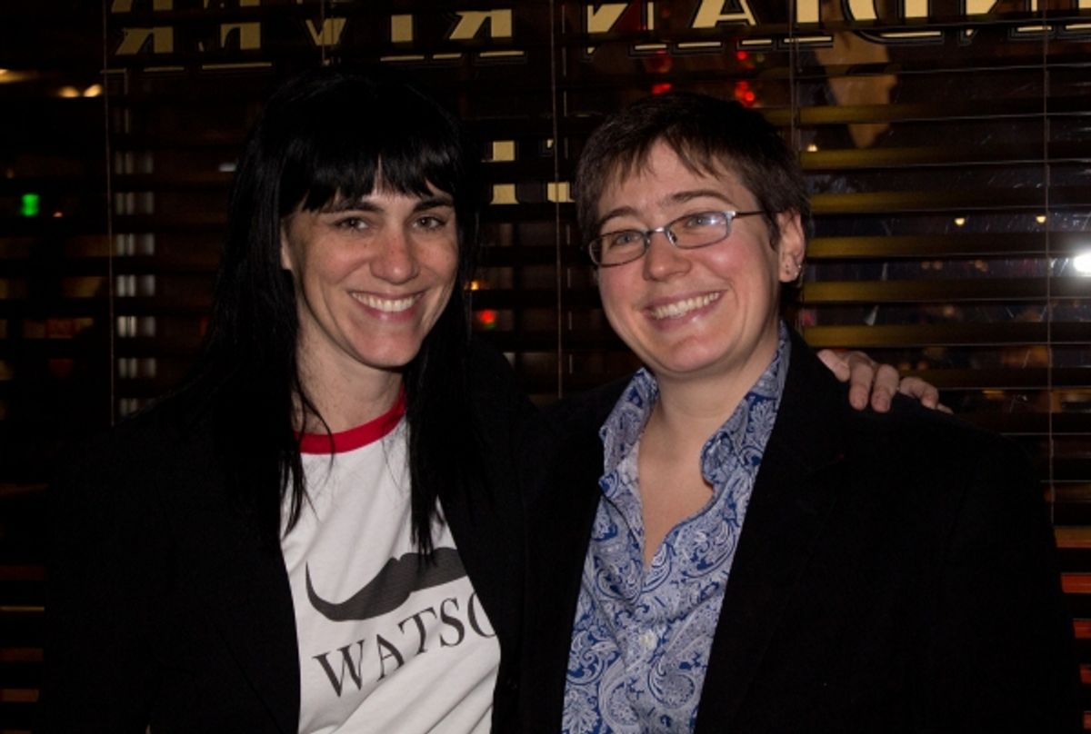 Leigh Silverman and Madeline George at 