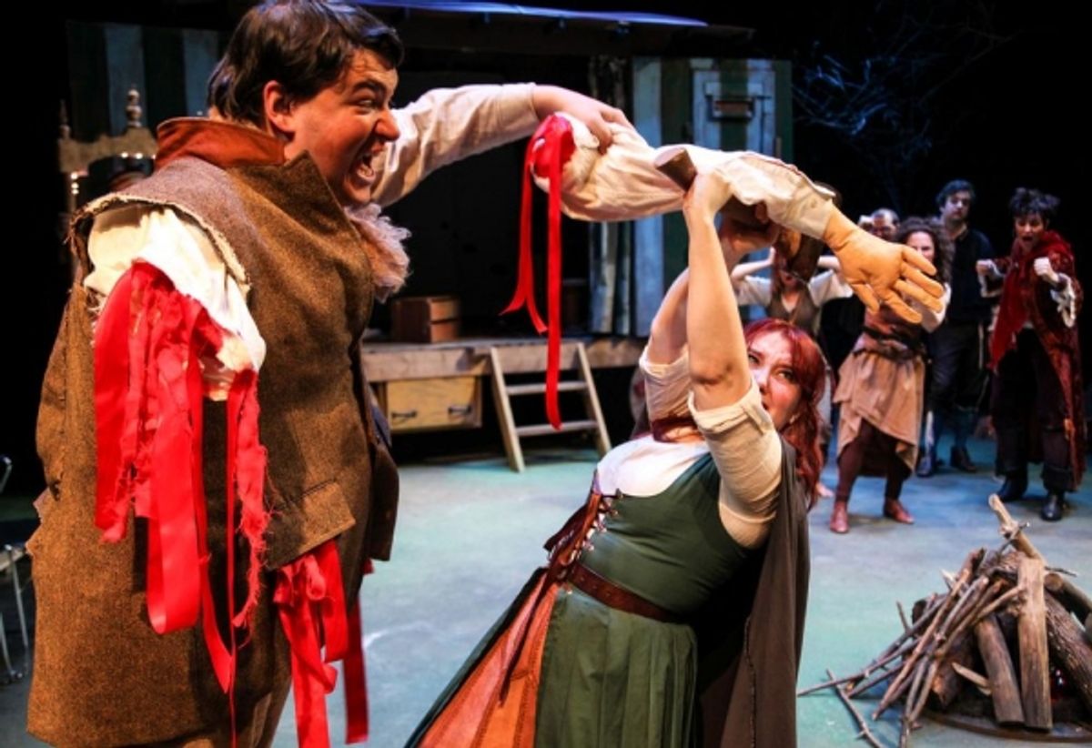 Cory Aiello as Diggs, Kate Nawrocki as Tasha at 