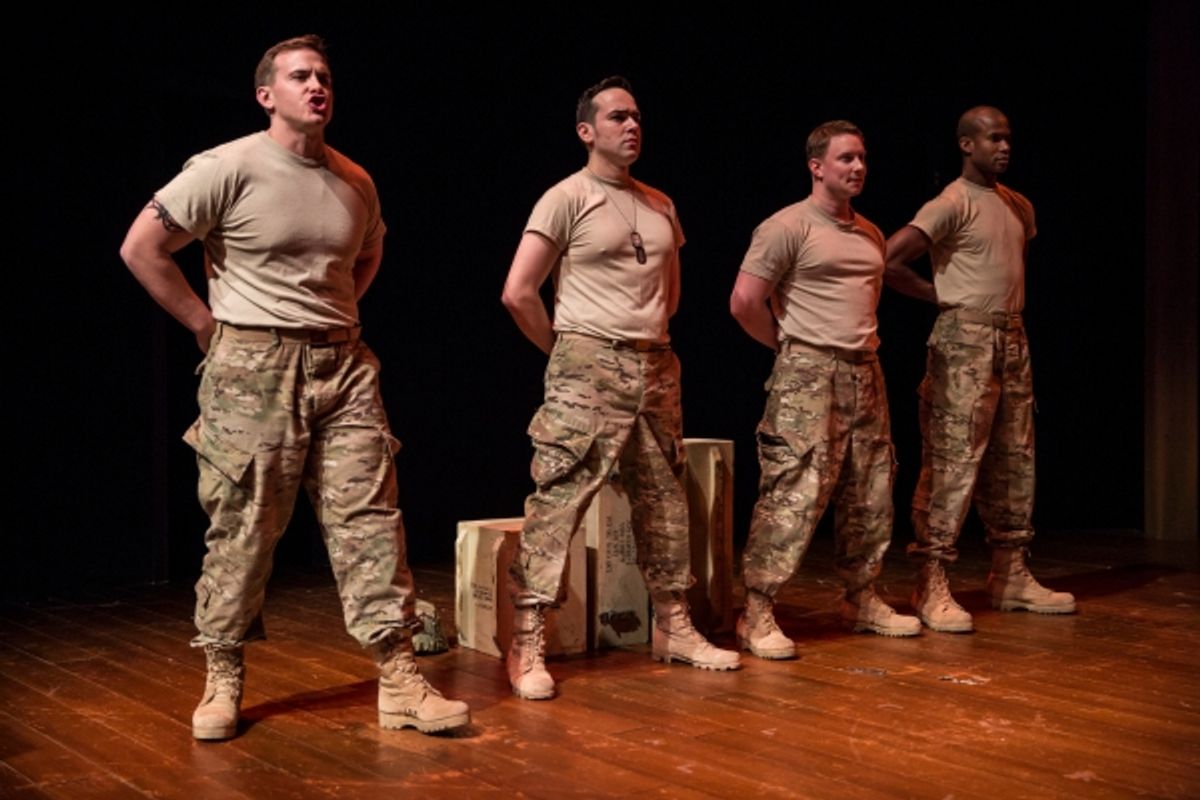 Nick Horst (Evans), Carlo Lorenzo Garcia (Perrera), Steve Wojtas (Sarge) and  Sean Parris (Jackson) at 