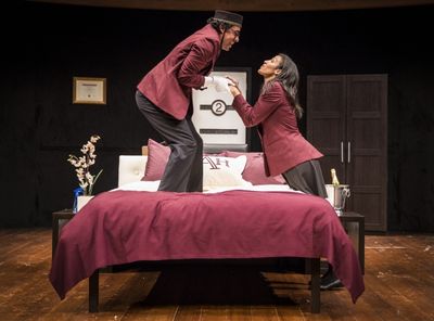Gabriel Ruiz (Harvey) and Tawny Newsome (Ella)  Photo