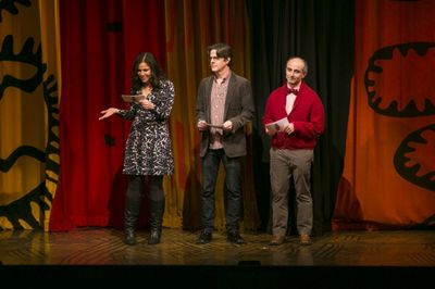 Lindsay Mendez, Stephen DeRosa and Rick Holmes Photo