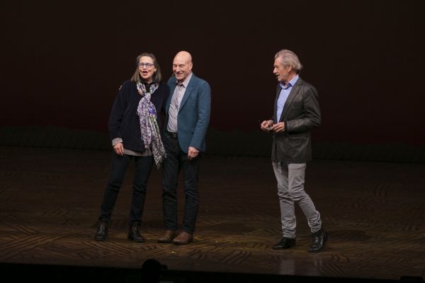 Cherry Jones, Sir Patrick Stewart and Sir Ian McKellen Photo