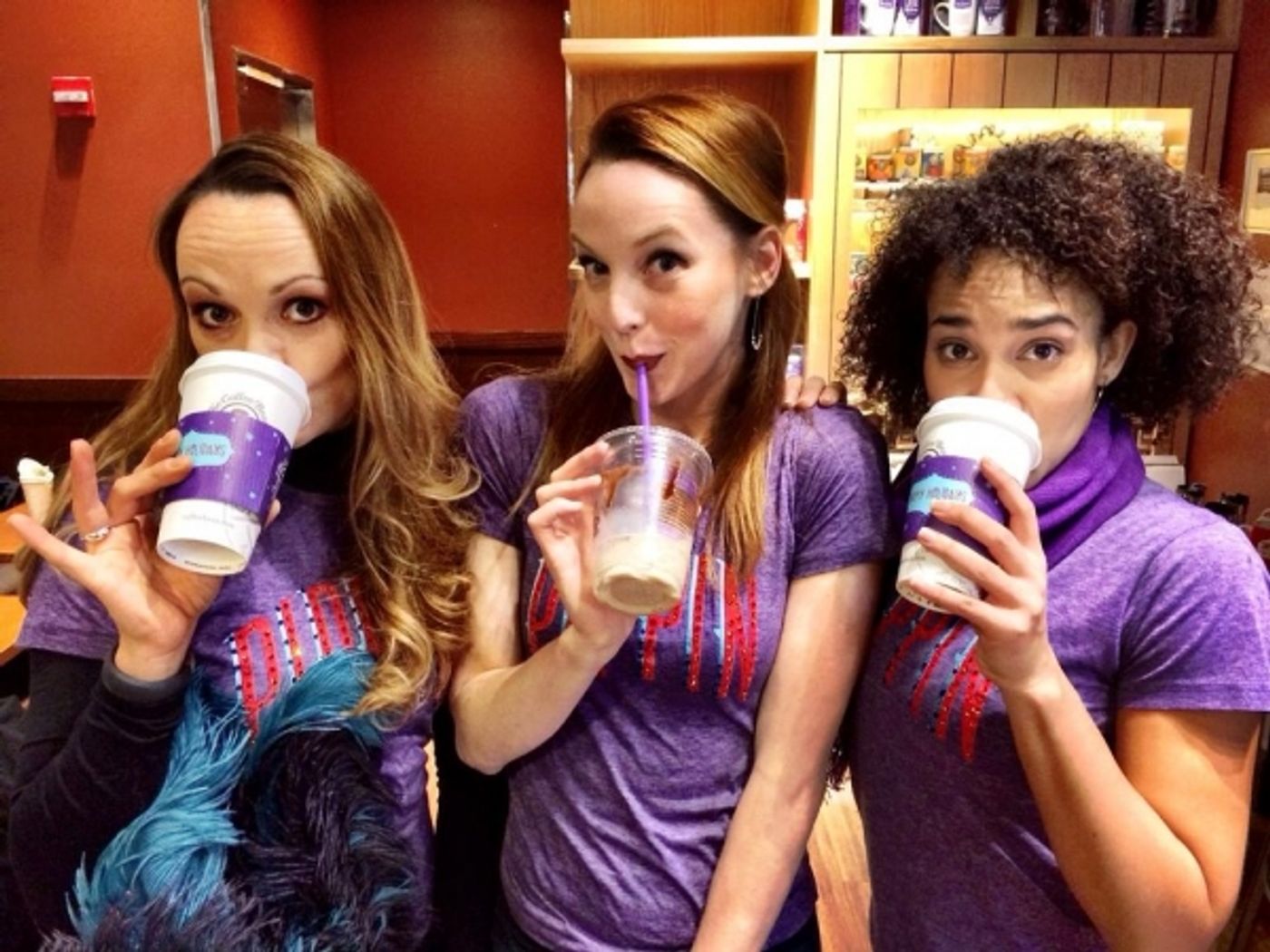 Photo Flash: PIPPIN's Sabrina Harper, Gabrielle McClinton & Bethany Moore Visit Coffee Bean & Tea Leaf  Image