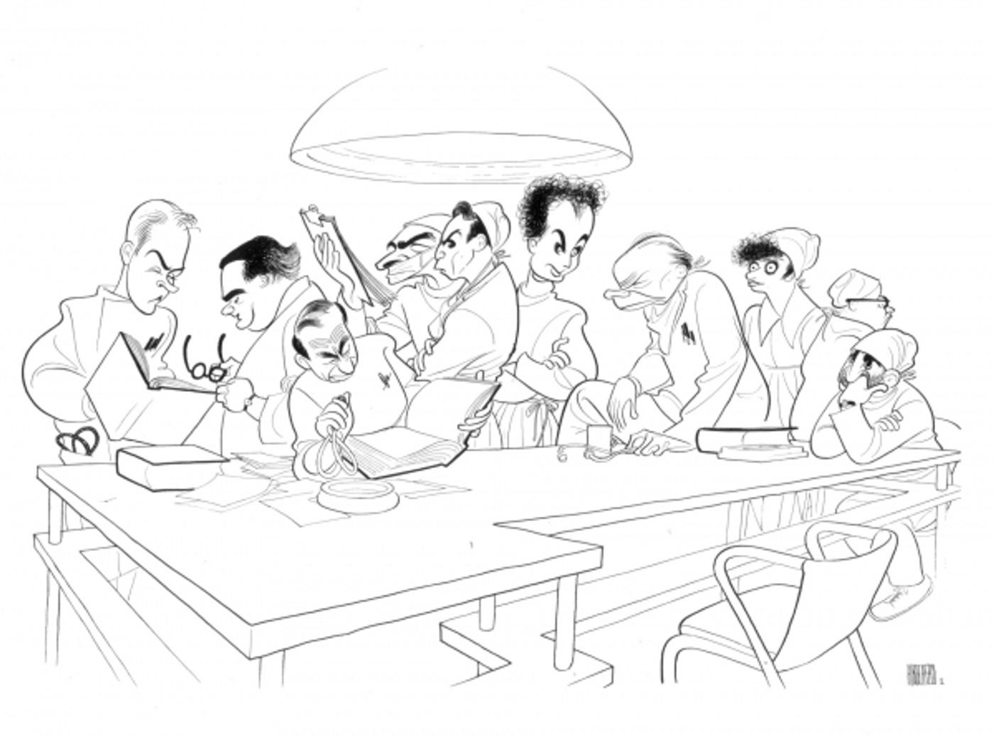 Photo Flash: Marlon Brando, Arthur Miller & More Immortalized by Hirschfeld; First Look at NYPL's THE LINE KING Exhibit!  Image