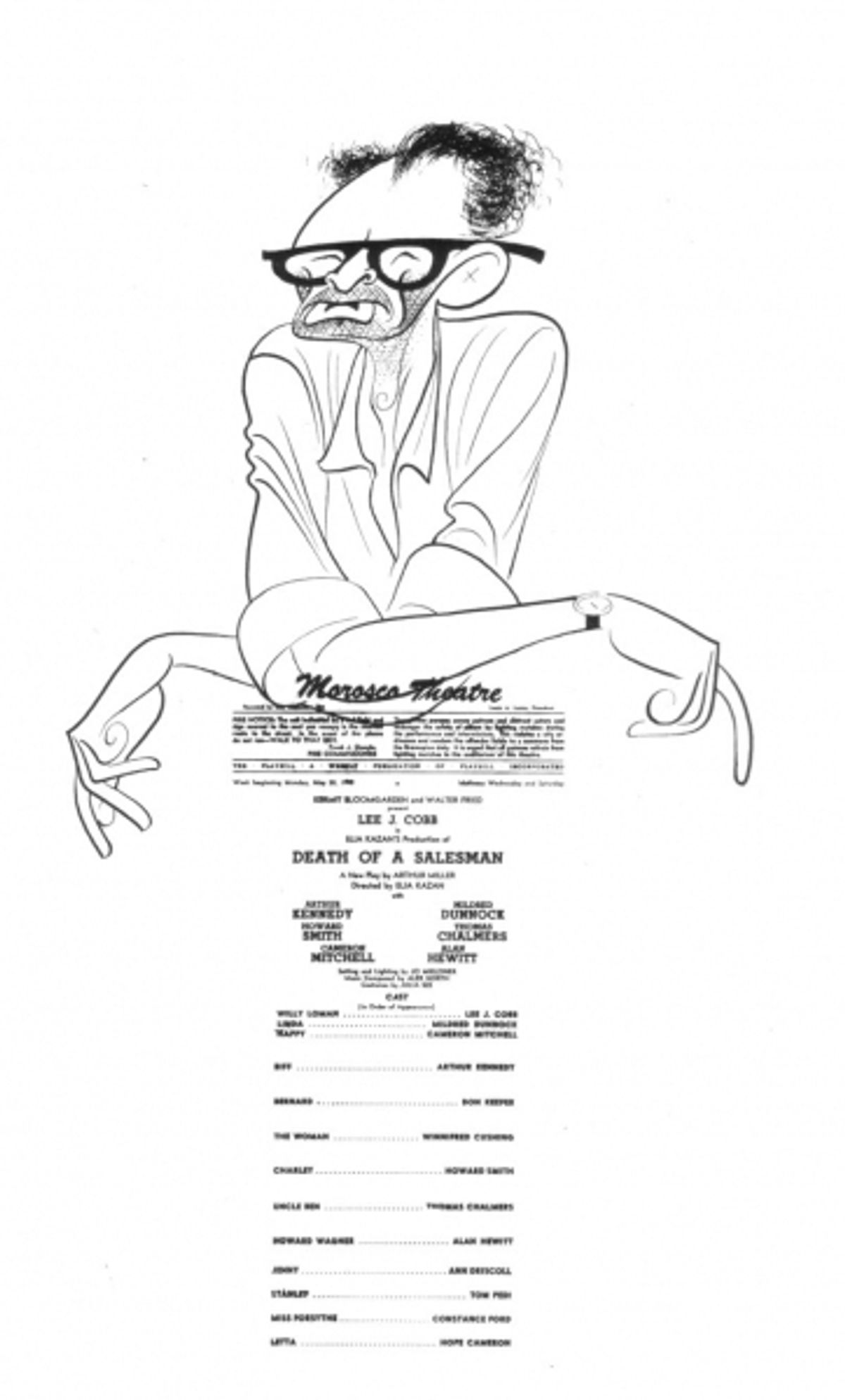 Arthur Miller with program for Death of a Salesman, c. 1971 One of the Pulitzer Prize series commissioned and donated to the Billy Rose Theater Division by Harold Steinberg at 