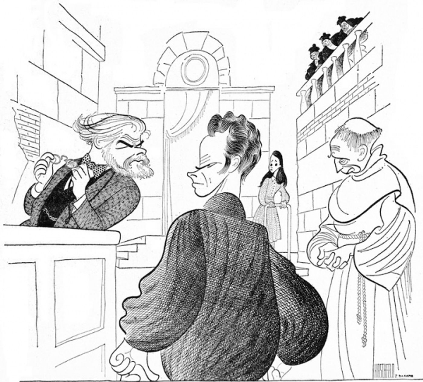 Photo Flash: Marlon Brando, Arthur Miller & More Immortalized by Hirschfeld; First Look at NYPL's THE LINE KING Exhibit!  Image
