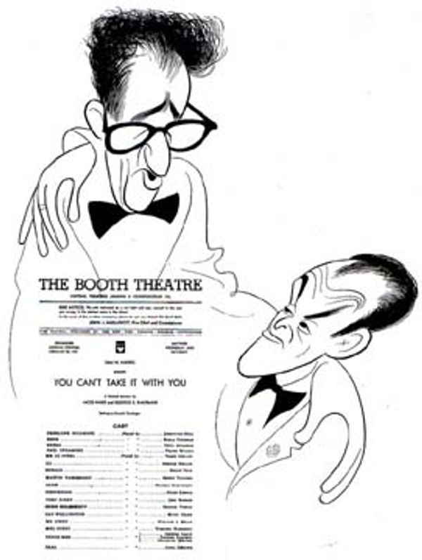 George Kaufman and Moss Hart with program for You CanÃ¢â‚¬â„¢t Take It With Photo
