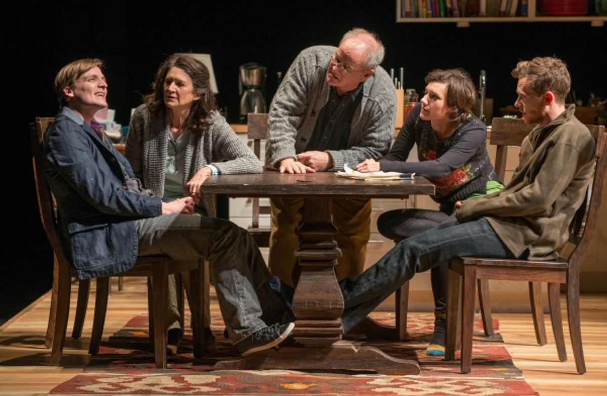 Billy (John McGinty), Beth (ensemble member Molly Regan), Christopher (ensemble member Francis Guinan), Ruth (Helen Sadler) and Daniel (Steve Haggard)  at 