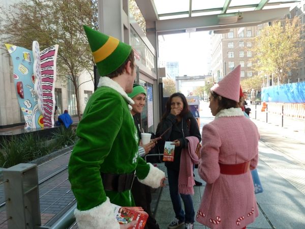 Jason Broussard as Buddy & Alexa Margo as Peppermint Stix. Photo