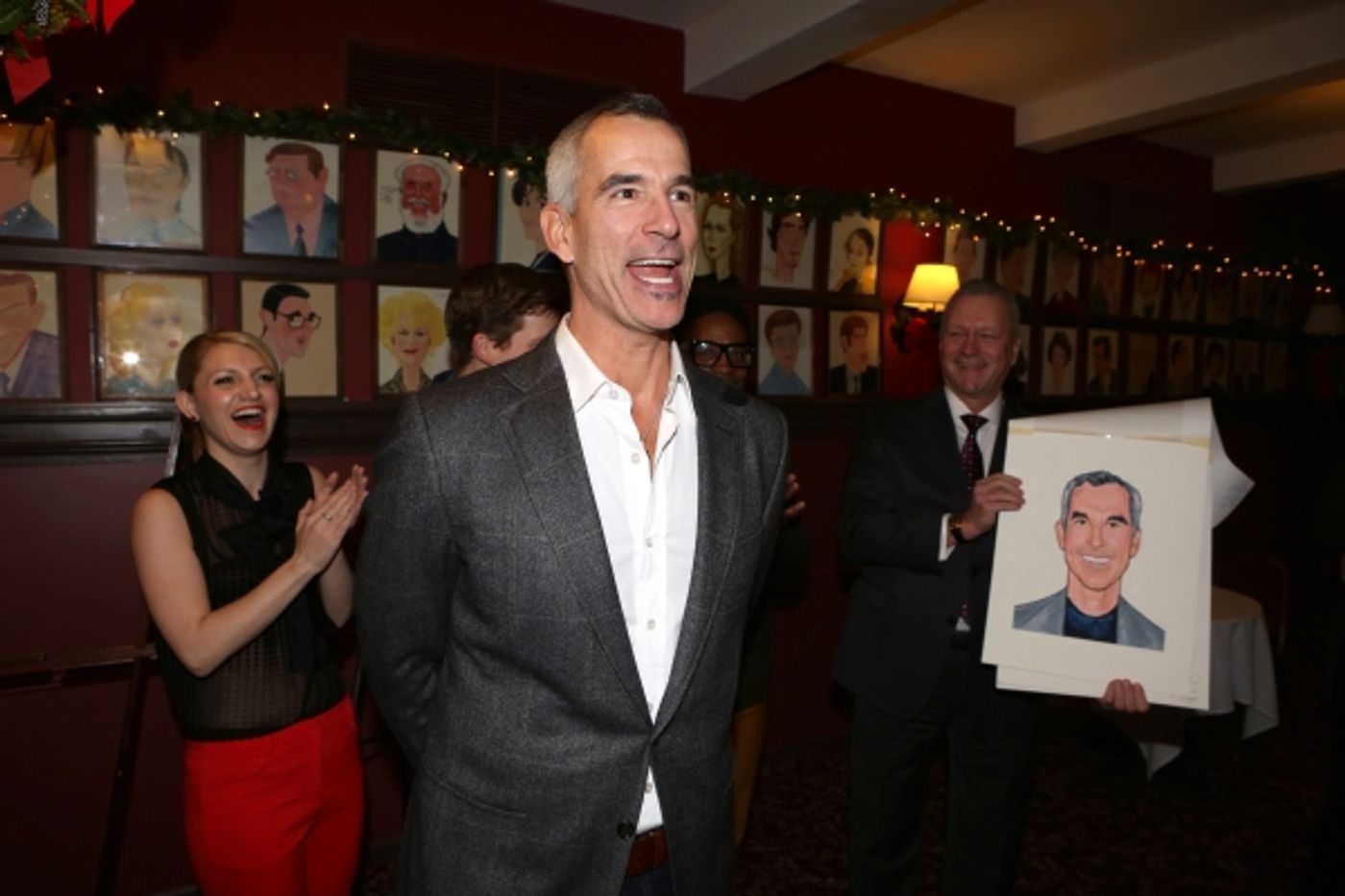Photo Coverage: KINKY BOOTS' Billy Porter, Stark Sands, Annaleigh Ashford & Jerry Mitchell Unveil Sardi's Portraits!  Image