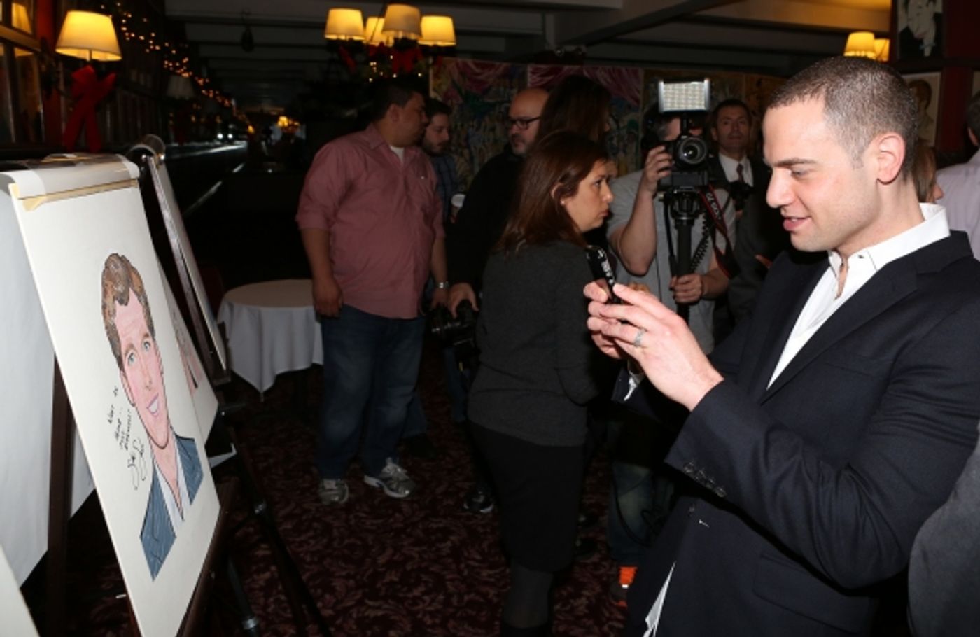 Photo Coverage: KINKY BOOTS' Billy Porter, Stark Sands, Annaleigh Ashford & Jerry Mitchell Unveil Sardi's Portraits!  Image