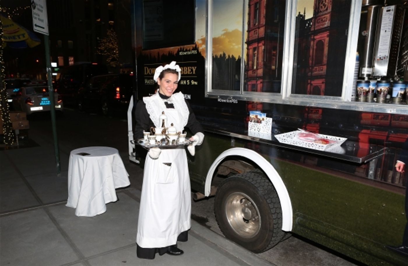 Photo Coverage: A GENTLEMAN'S GUIDE TO LOVE AND MURDER Cast Has Afternoon Tea at Downton Abbey Food Truck!  Image