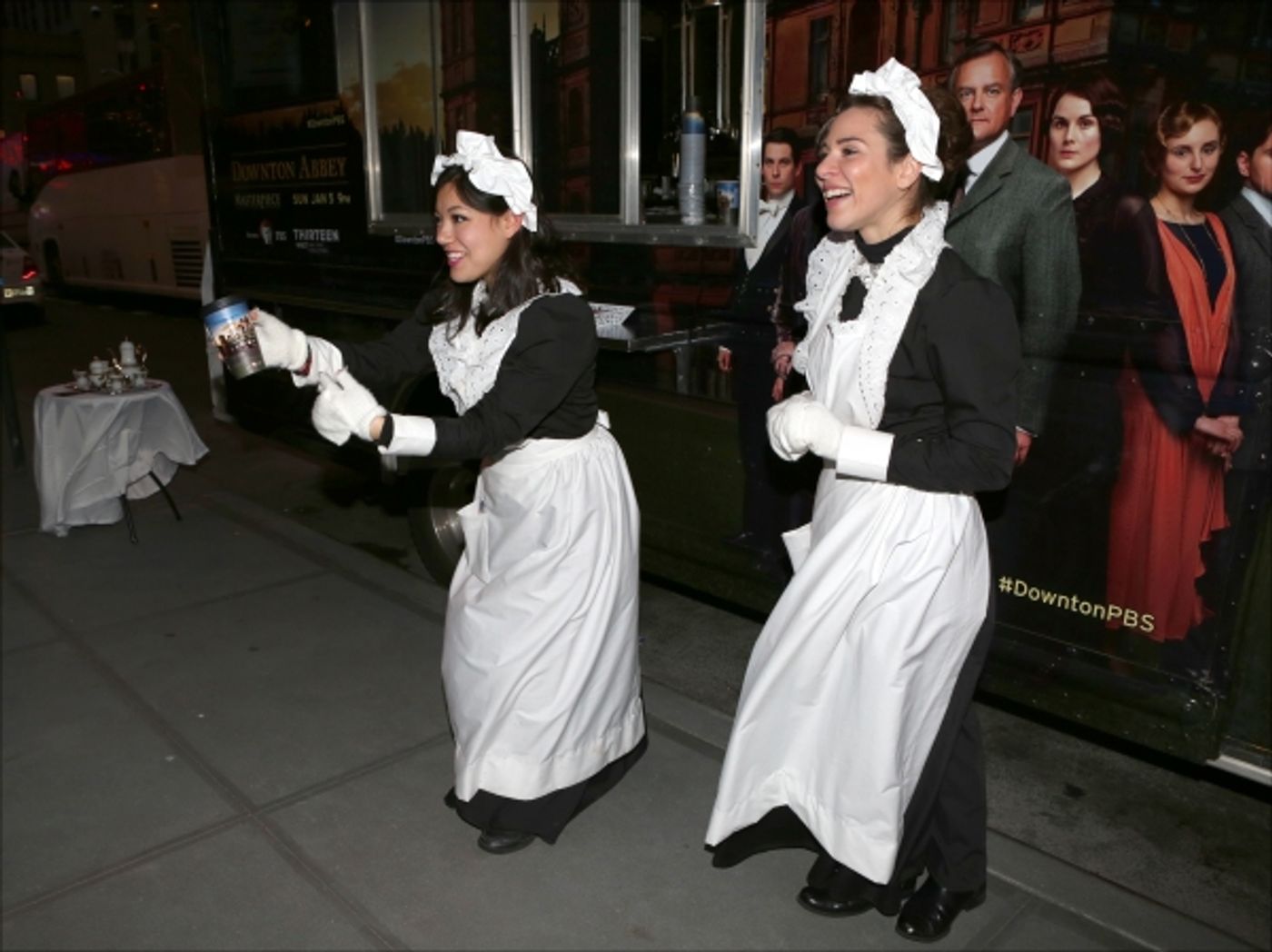 Photo Coverage: A GENTLEMAN'S GUIDE TO LOVE AND MURDER Cast Has Afternoon Tea at Downton Abbey Food Truck!  Image