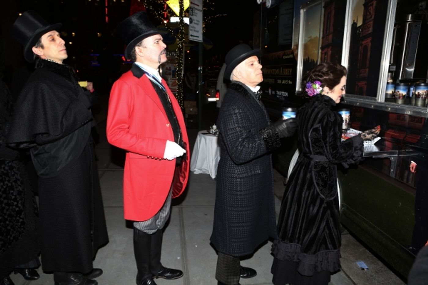 Photo Coverage: A GENTLEMAN'S GUIDE TO LOVE AND MURDER Cast Has Afternoon Tea at Downton Abbey Food Truck!  Image