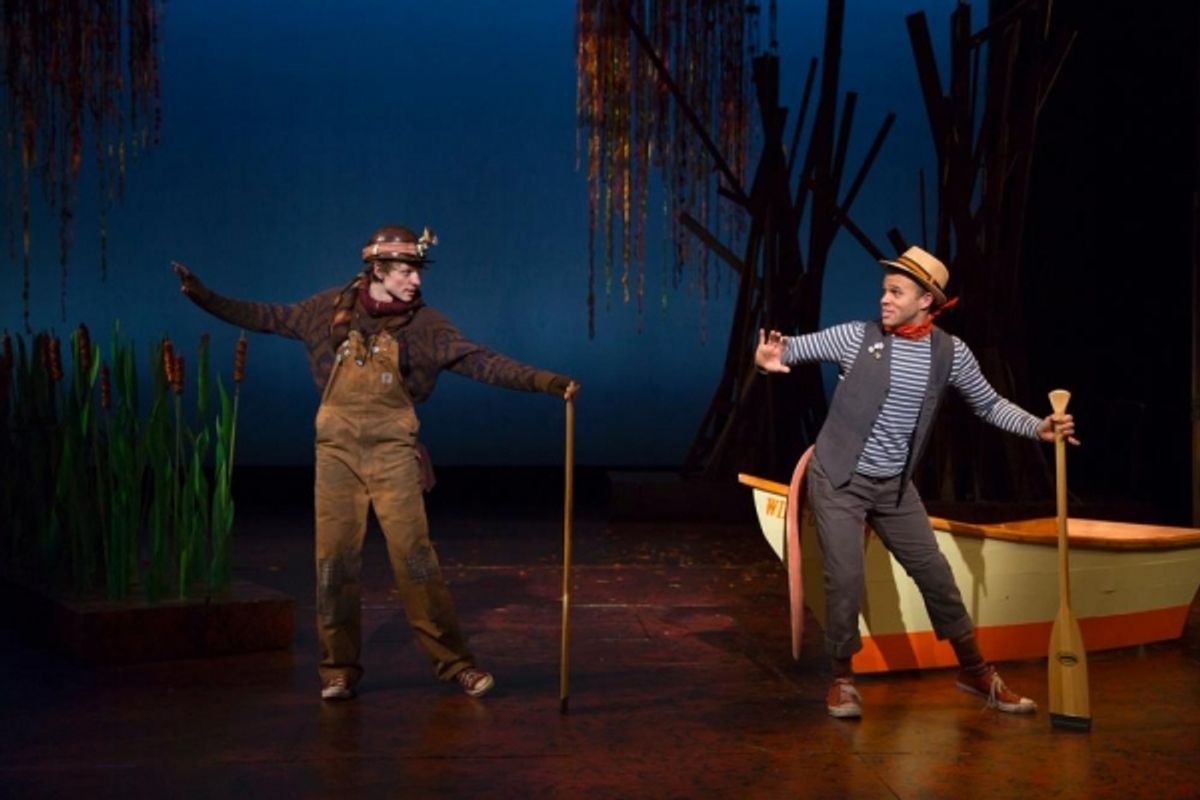 Mike Faist as Mole and Justin Keyes as the Water Rat at 