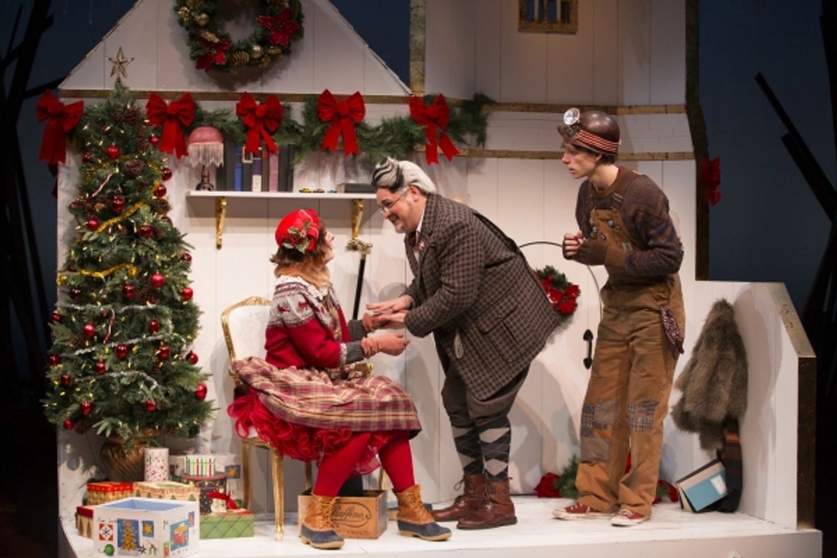 Becca Ayers as Mrs. Otter, William Thomas Evans as Dr. Badger, and Mike Faist as Mole
 at 