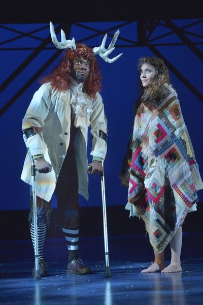 The Reindeer (Rhett George) and Gerda (Eryn Murman) in San Jose RepÃ¢â‚¬â„¢ Photo