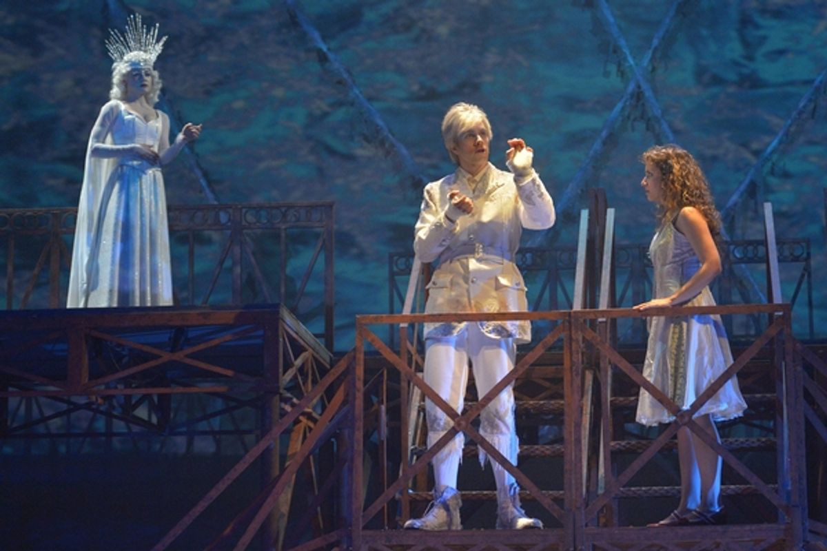 In the Snow Queen''s palace,(Jane Pfitsch), Kai (Tim Homsley) and Gerda (Eryn Murman) in San Jose RepÃ¢â‚¬â„¢s world premiere musical adaptation of The Snow Queen at 