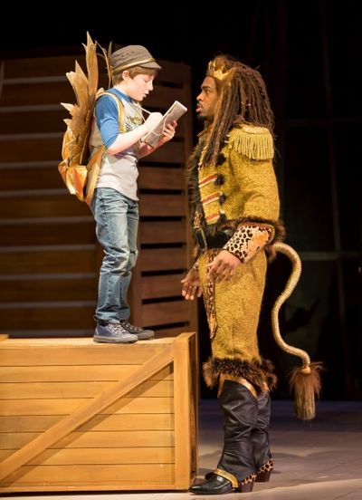 Henry Wager as the Angel and Soloman Howard as the Lion  Photo
