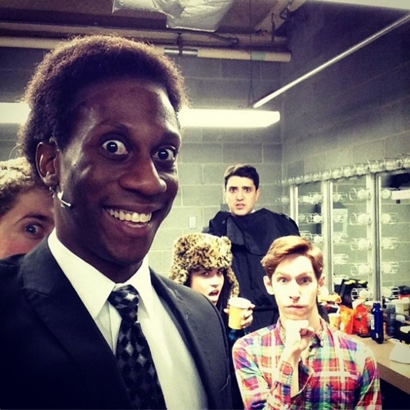 Photo Flash: Saturday Intermission Pics, Dec 14 - Men Alive Makes 'A Dwarf-us Line', BOOK OF MORMON's 'A Wreath of Franklin' and More!  Image