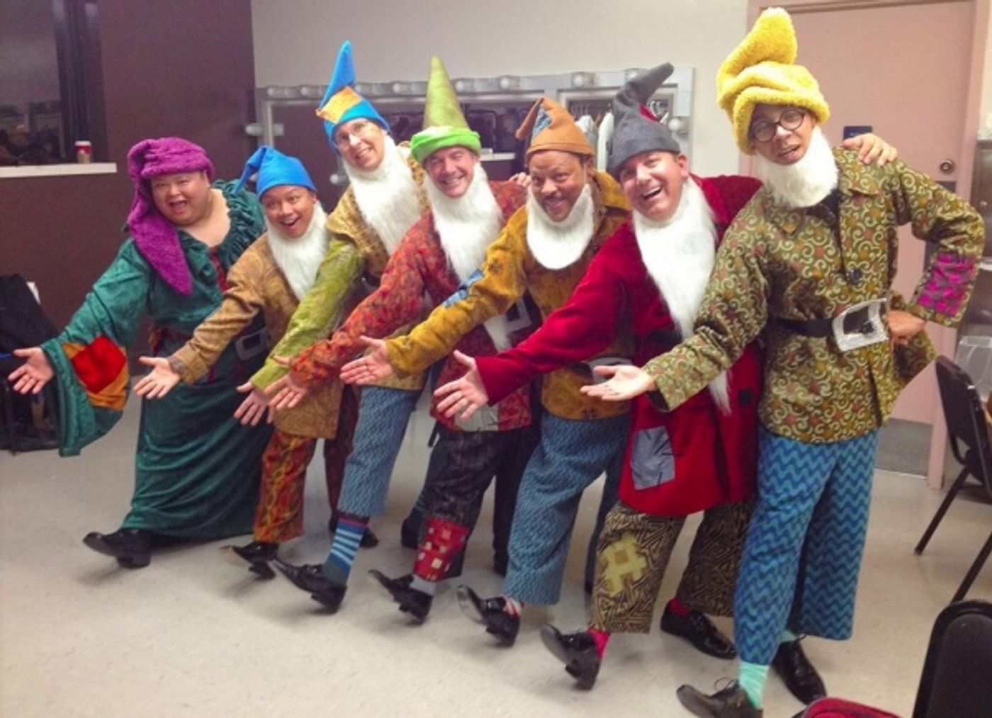 Photo Flash: Saturday Intermission Pics, Dec 14 - Men Alive Makes 'A Dwarf-us Line', BOOK OF MORMON's 'A Wreath of Franklin' and More!  Image