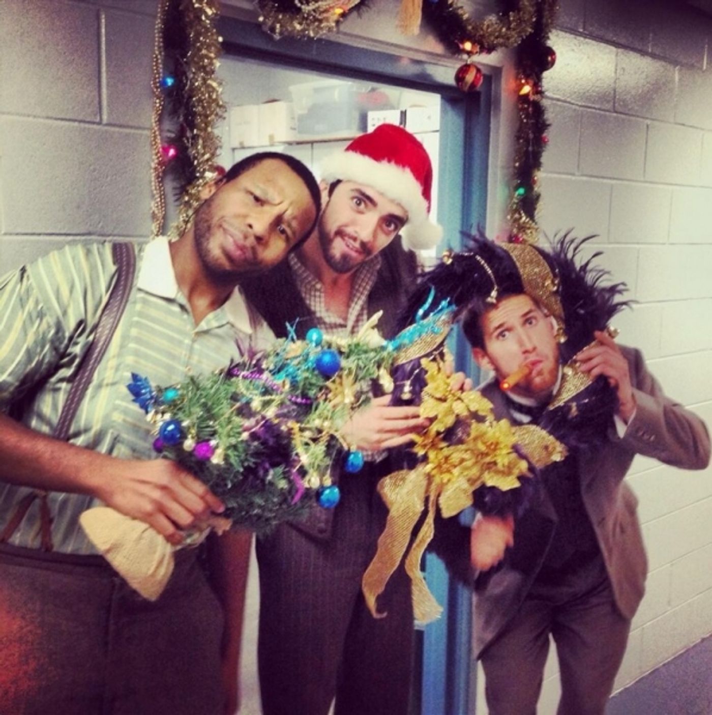 Photo Flash: Saturday Intermission Pics, Dec 14 - Men Alive Makes 'A Dwarf-us Line', BOOK OF MORMON's 'A Wreath of Franklin' and More!  Image