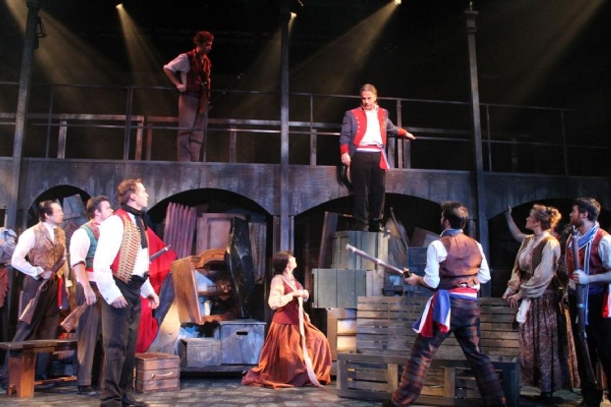 Kyle Pressley as Enjolras and Joseph C. Bellino as Javert at 
