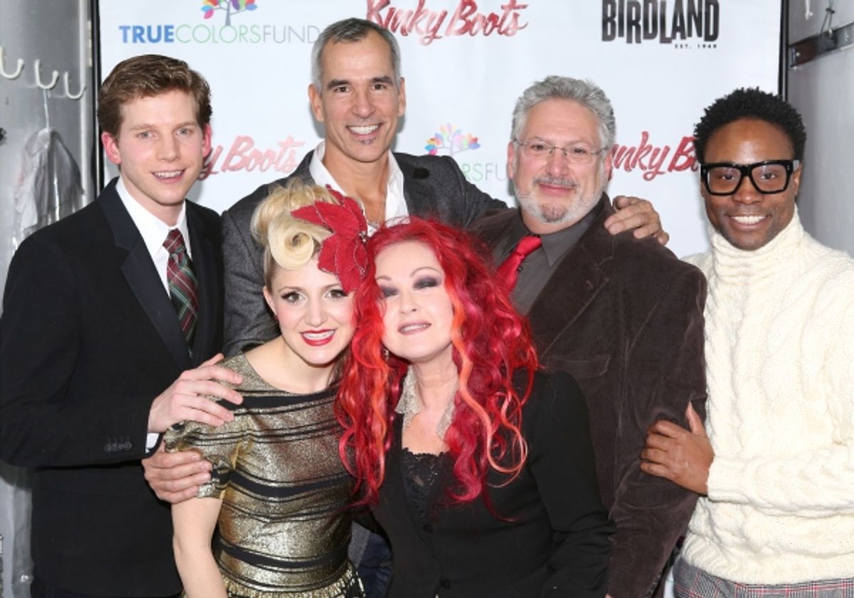 Stark Sands, Annaleigh Ashford, Jerry Mitchell, Cyndi Lauper, Harvey Fierstein and Billy Porter  at 