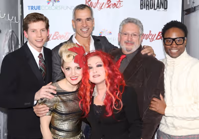 Stark Sands, Annaleigh Ashford, Jerry Mitchell, Cyndi Lauper, Harvey Fierstein and Bi Photo