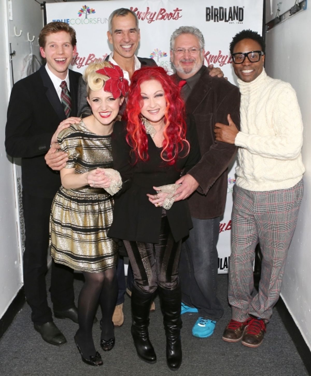 Stark Sands, Annaleigh Ashford, Jerry Mitchell, Cyndi Lauper, Harvey Fierstein and Billy Porter  at 