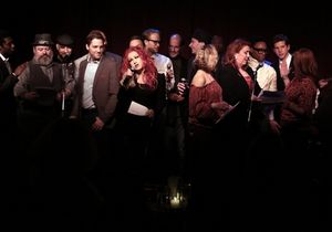 Cyndi Lauper with ''Kinky Boots'' cast members Adinah Alexander, Jennifer Perry, Bill Photo