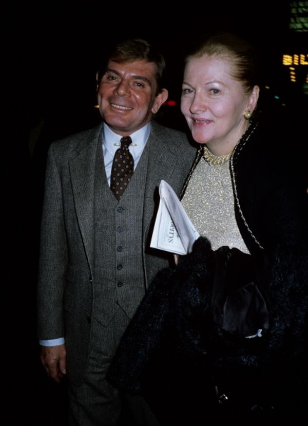 Joan Fontaine and guest in New York City on October 2nd, 1981.   Photo