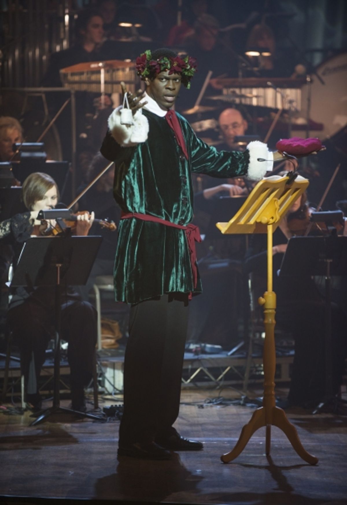 Kyle Scatliffe as the Ghost of Christmas Present at 