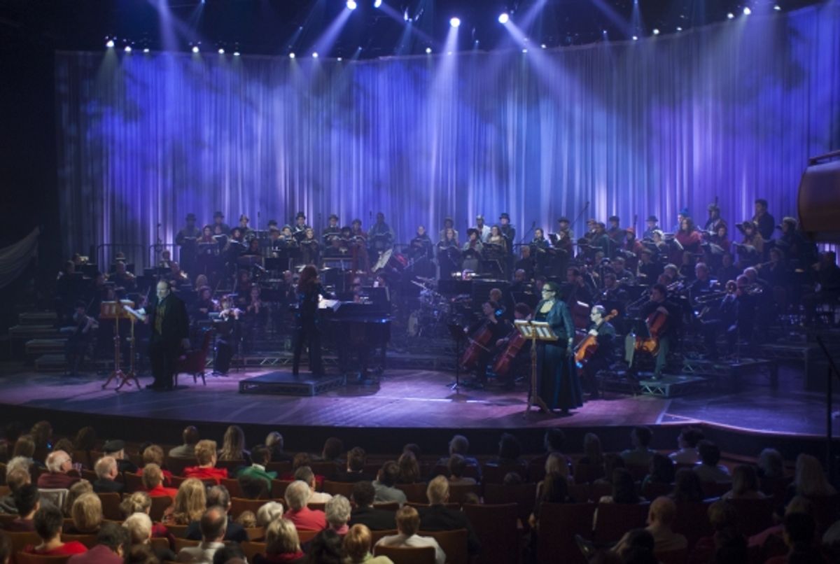 Michael Lindner as Scrooge, E Faye Butler as The Narrator at 