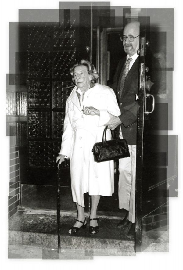 Lillian Hellman leaving Elaines's Restaurant in New York City. 1984 Photo