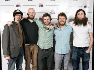 Harrison Goodale, Eric Hischmann, Chris Freeman, Max Shakun, and Antonio Alcorn @ BroadwayWorld Harrison Goodale, Eric Hischmann, Chris Freeman, Max Shakun, and Antonio Alcorn Photo