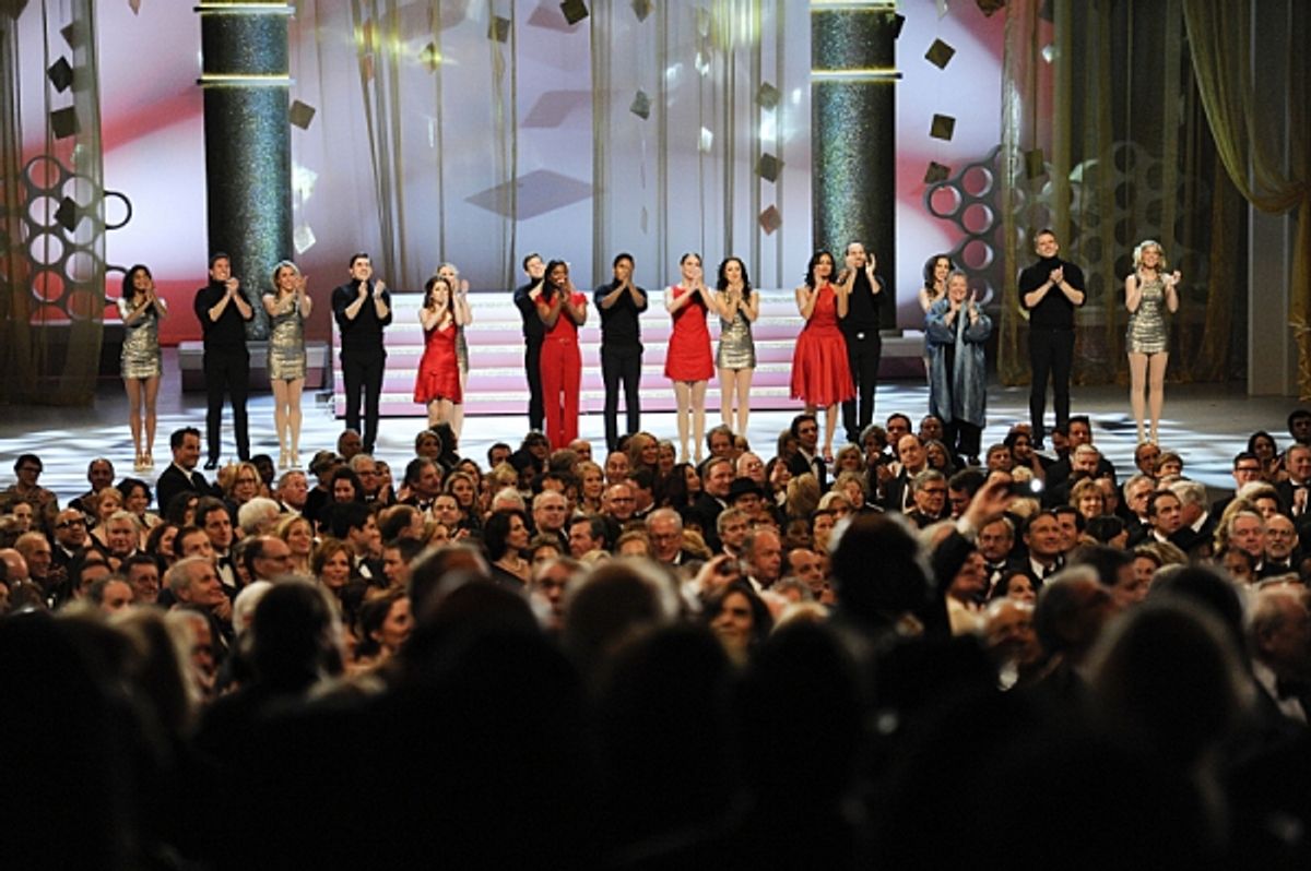 Pictured L-R: Anna Kendrick, Patina Miller, Sutton Foster, and Karen Olivo at 