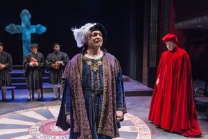 Henry VIII (Allyn Burrows) and Cardinal Wolsey (Robert Walsh) Photo